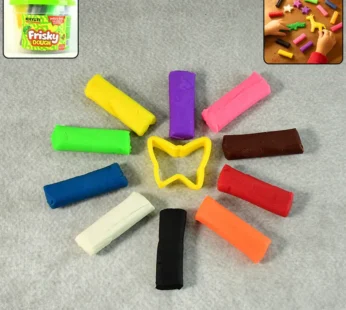 Khyati Frisky Dough Bucket – 10 Colour Modelling Clay Set with Shape Cutter