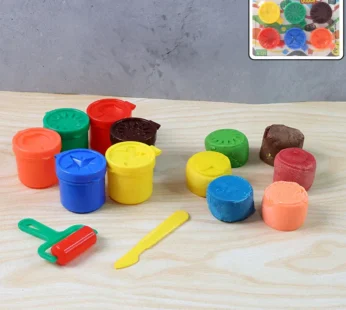 Khyati Frisky Dough Set – 6 Colour Modelling Clay with Roller & Cutter