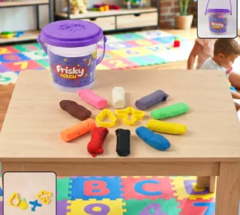 Frisky Dough Modelling Clay Set – 12 Multicolor Dough Sticks with Shape Cutters