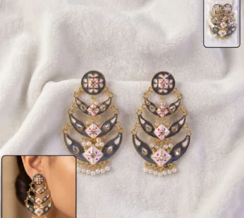 Elegant Grey Ethnic Designer Hanging Earrings – 1 Pc