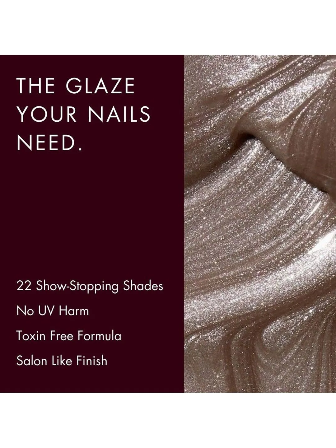 HYUE Chrome Glazed Nail Paint icy Silver Quick Dry and Chip Resistant with Jojobal Oil 8ml - Detailed Feature View 4