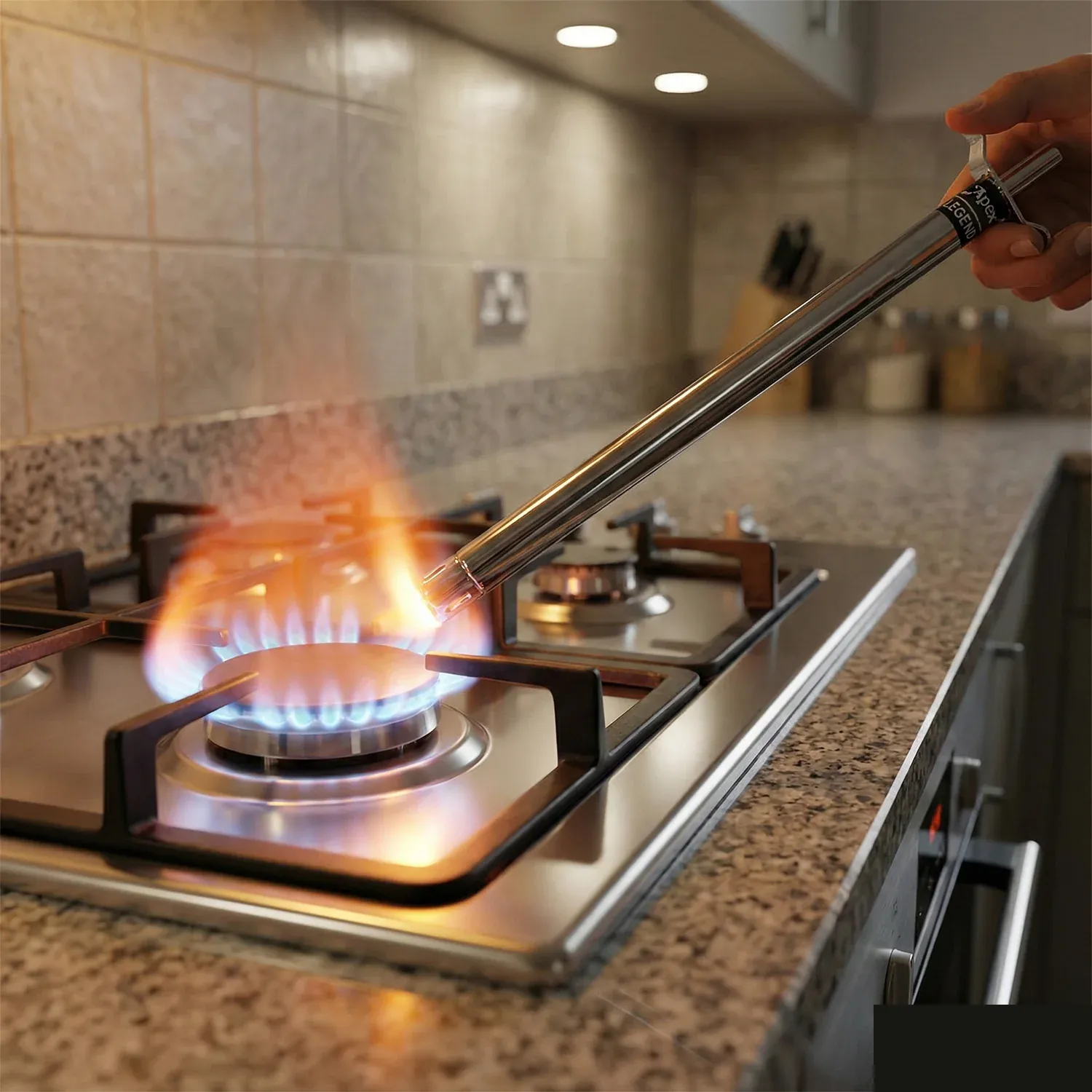 Gas Stove Lighter – Extra-Long 1.5-Foot Stainless Steel Reach - Detailed Feature View 3