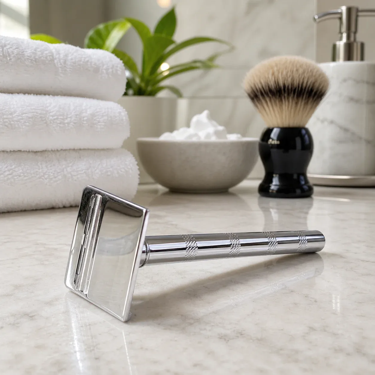 Classic Double Edge Safety Razor for Men - Reusable, Stainless Steel - Detailed Feature View 8