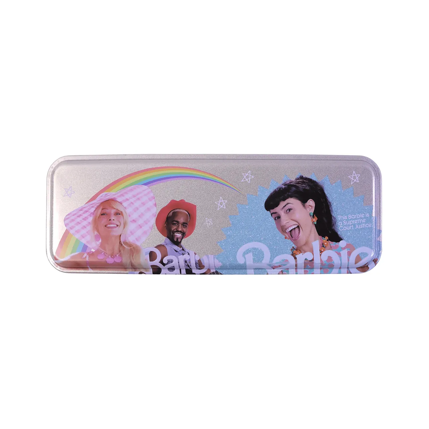 Durable Printed Metal Pencil Box with Hinged Lid - Stationery Organizer - Detailed Feature View 3