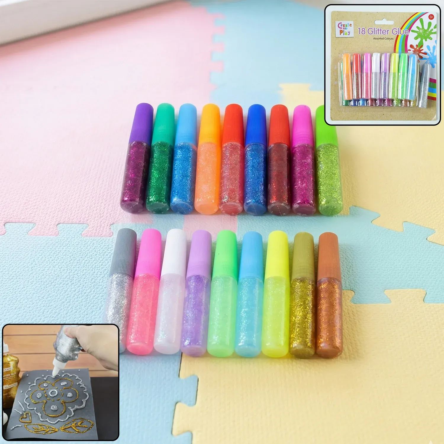 Premium Glitter Glue Pen Set – Vibrant Colors for Creative Projects - Buy Online at Alikart