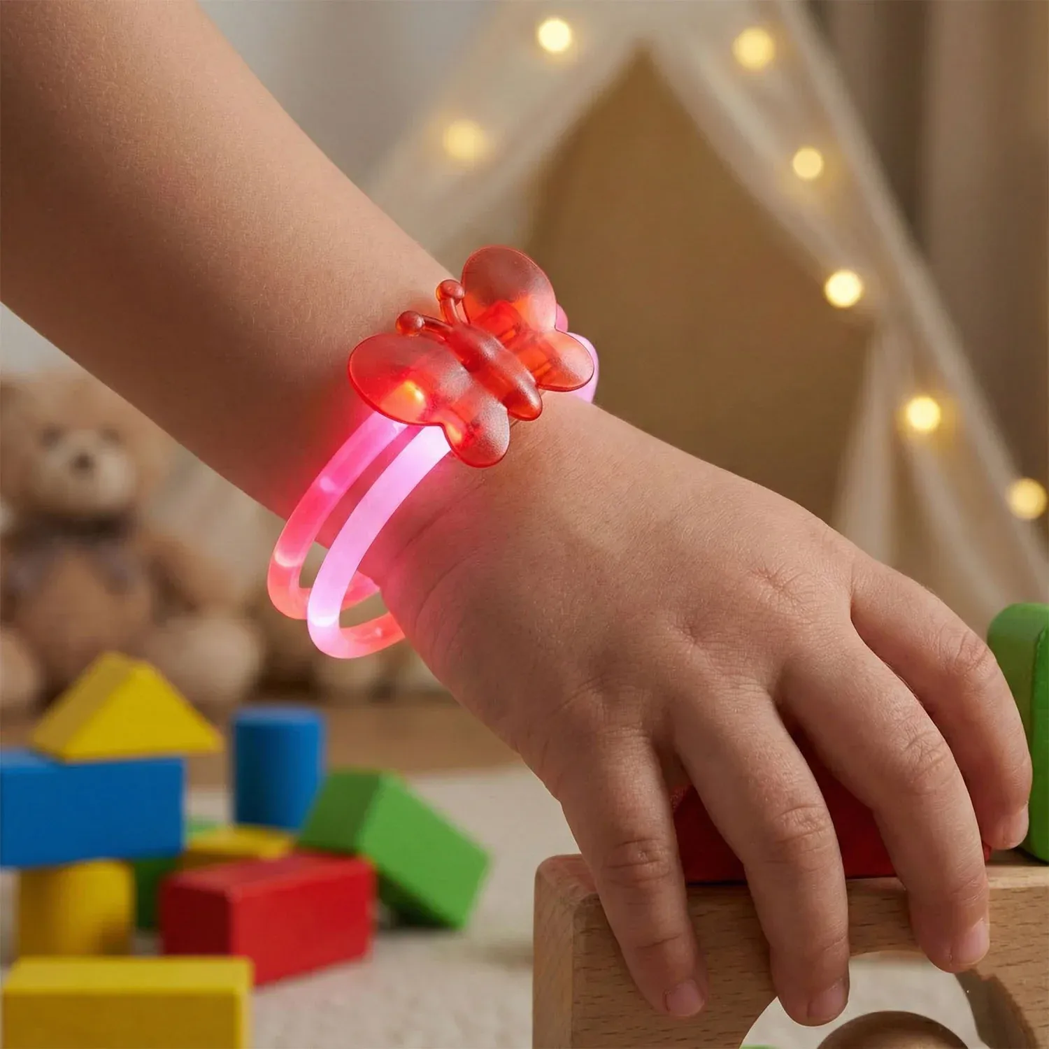 Glowing Butterfly Light-Up Bracelet for Parties & Festivals - Detailed Feature View 6
