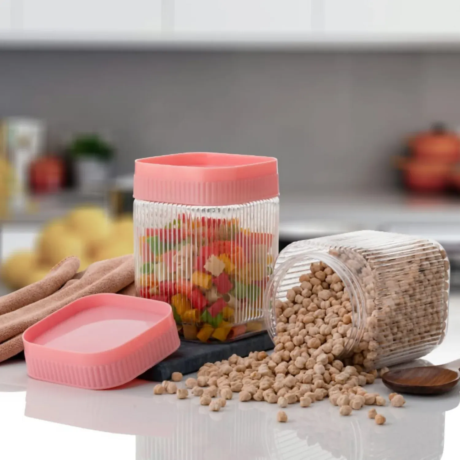 Premium Plastic Storage Container Set – Airtight & Leak Proof Kitchen Jars - Buy Online at Alikart