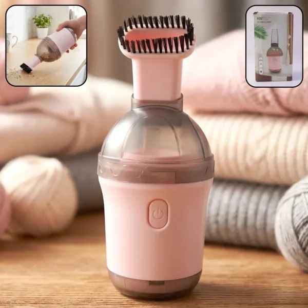 2-in-1 Mini Handheld Vacuum Cleaner with Brush Attachment