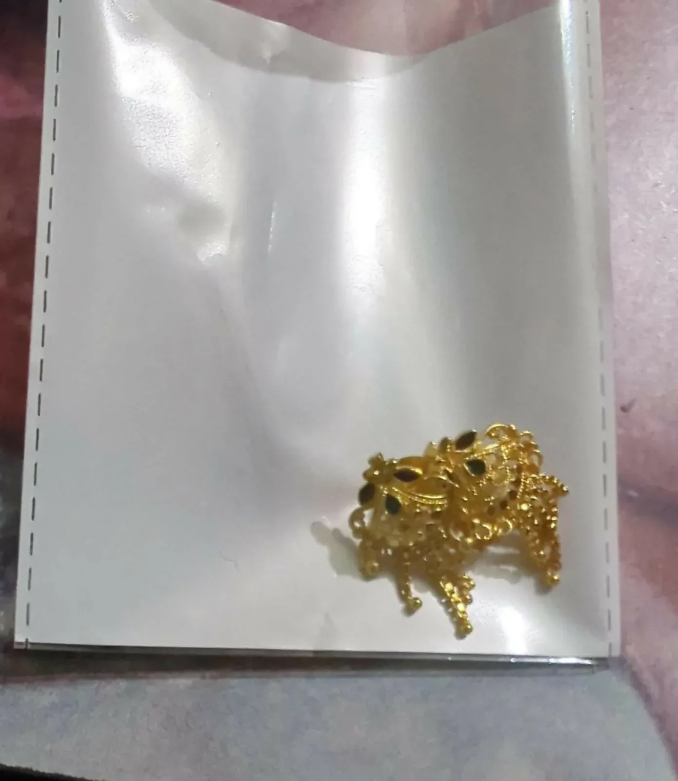5 Line Side Latkan Golden Earrings with Mina for Women & Girls – Fancy Jewellery Gift - Detailed Feature View 4