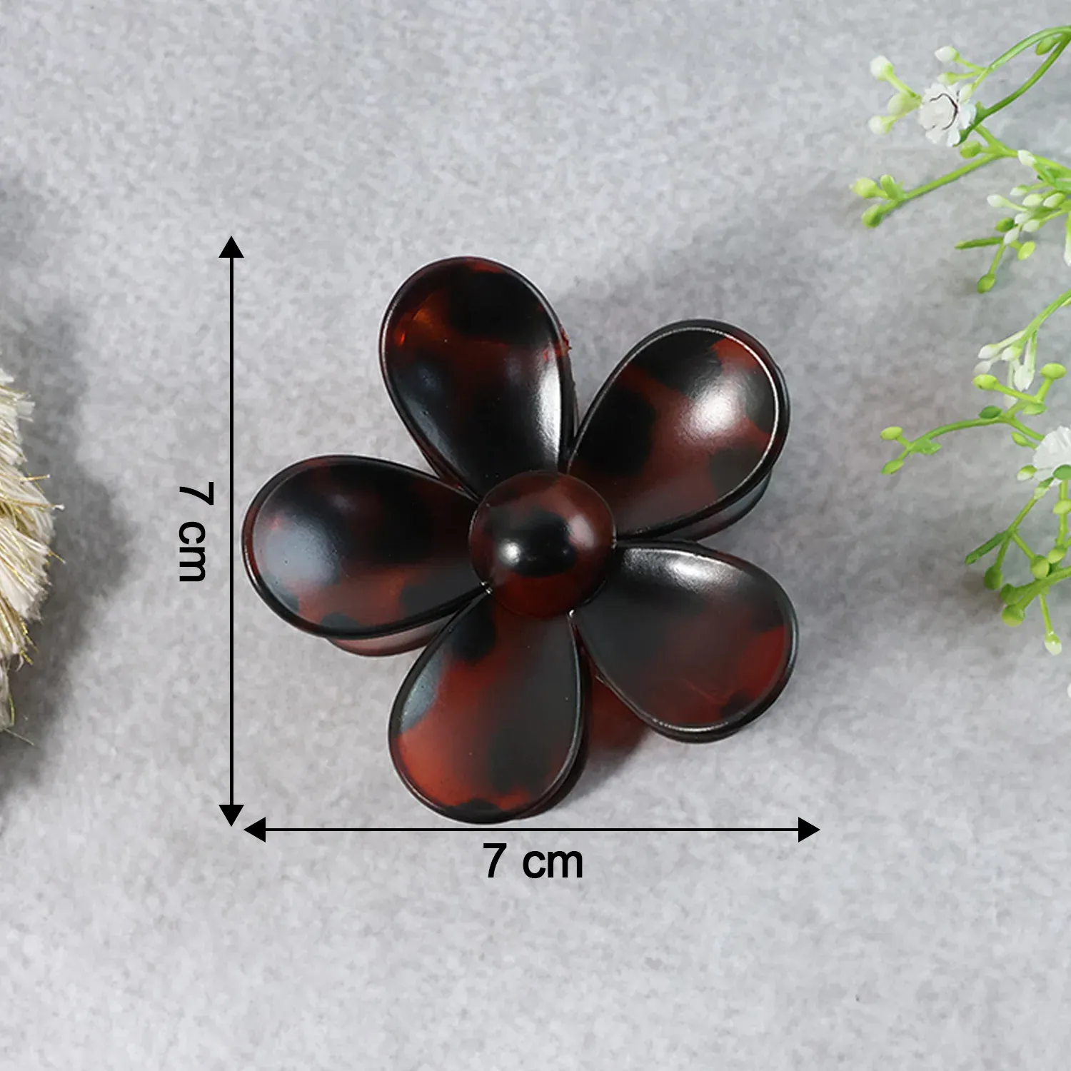 Elegant Plastic Flower Hair Clip – Stylish Claw Clip for Women - Detailed Feature View 6