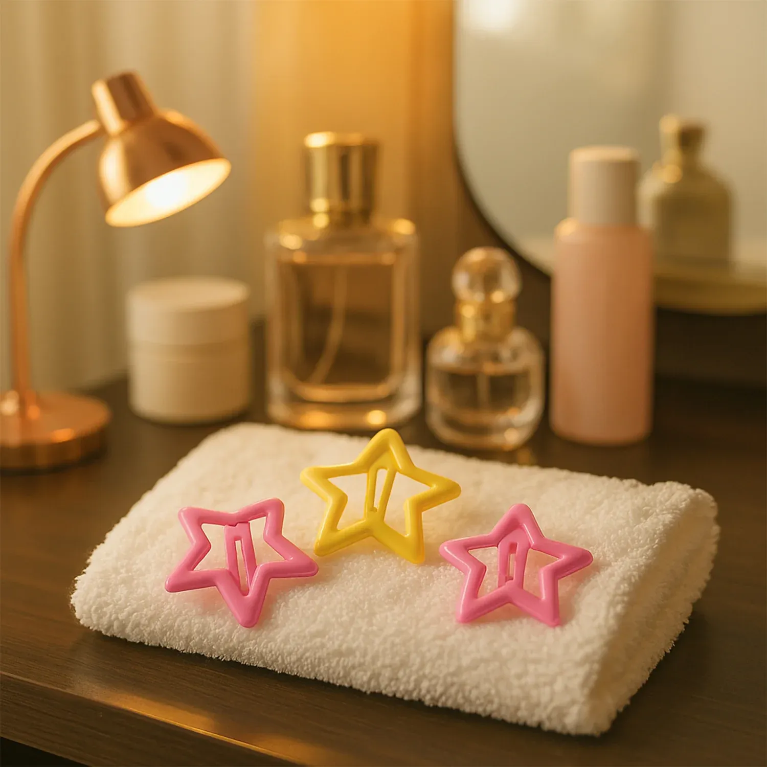 Star-Shaped Hair Clips for Girls – Pack of 3 Lightweight Barrettes - Detailed Feature View 5
