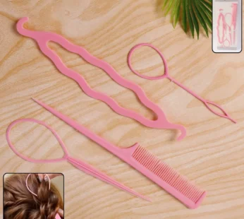 Multi-Purpose Hair Styling & Braiding Tool Set with Comb