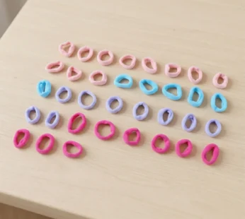 Soft Elastic Hair Bands 35 Pc Set – Comfortable & Durable Hair Ties
