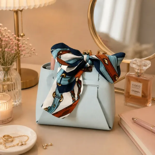 Mini Sky Blue Handbag Organizer – Stylish Compact Storage