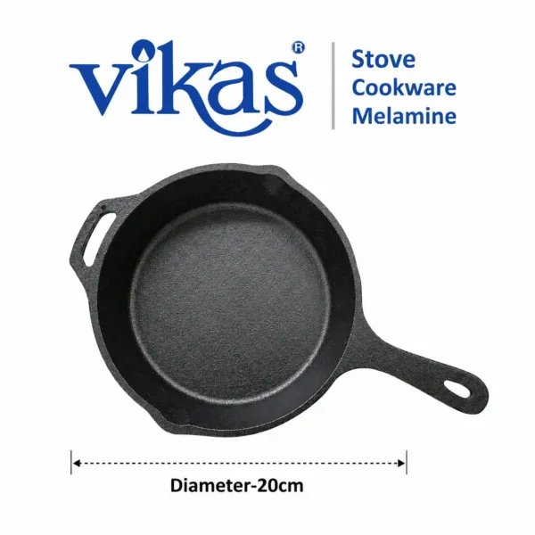 Cast Iron Frypan – Durable & Pre-Seasoned Non-Stick for Versatile Cooking