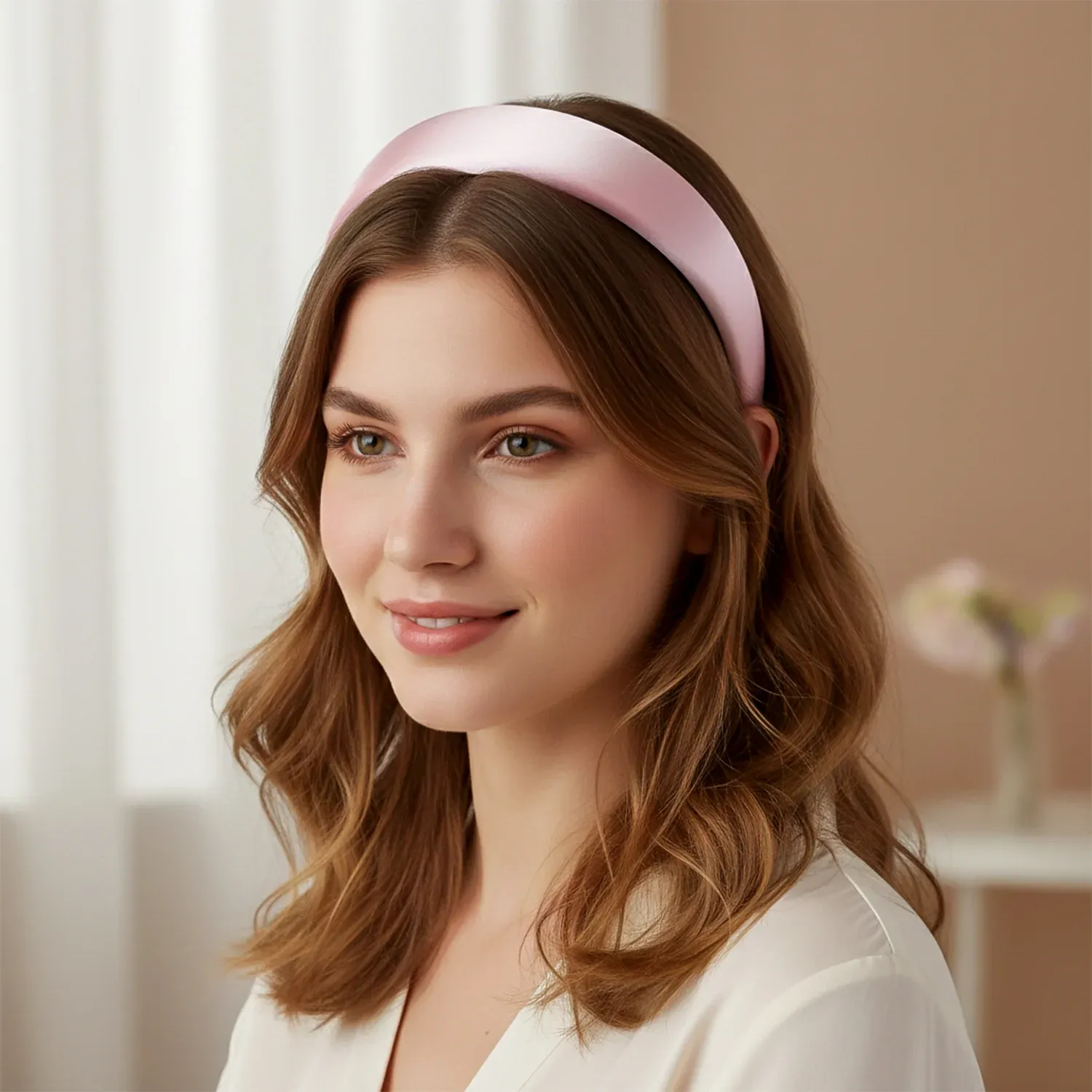 Elegant Padded Satin Finish Hairband for Women & Girls - Detailed Feature View 3