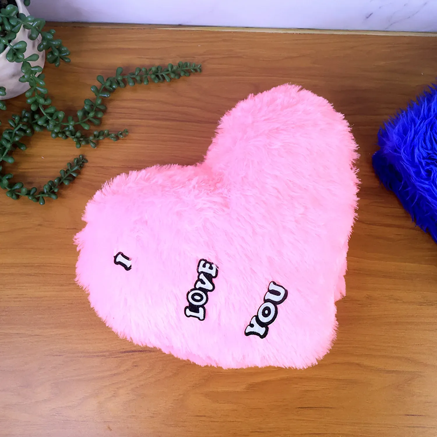 Heart Shape Plush Cushion – Soft & Romantic Love Pillow - Detailed Feature View 2