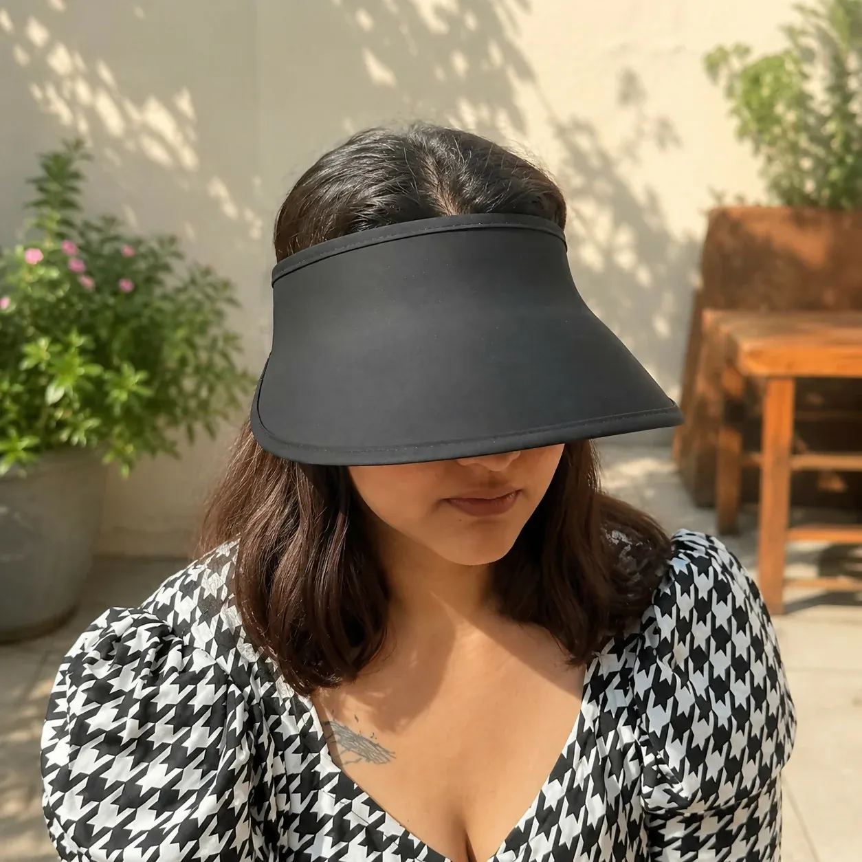 Adjustable Wide Brim Women’s UV Protection Sun Visor Cap - Detailed Feature View 10