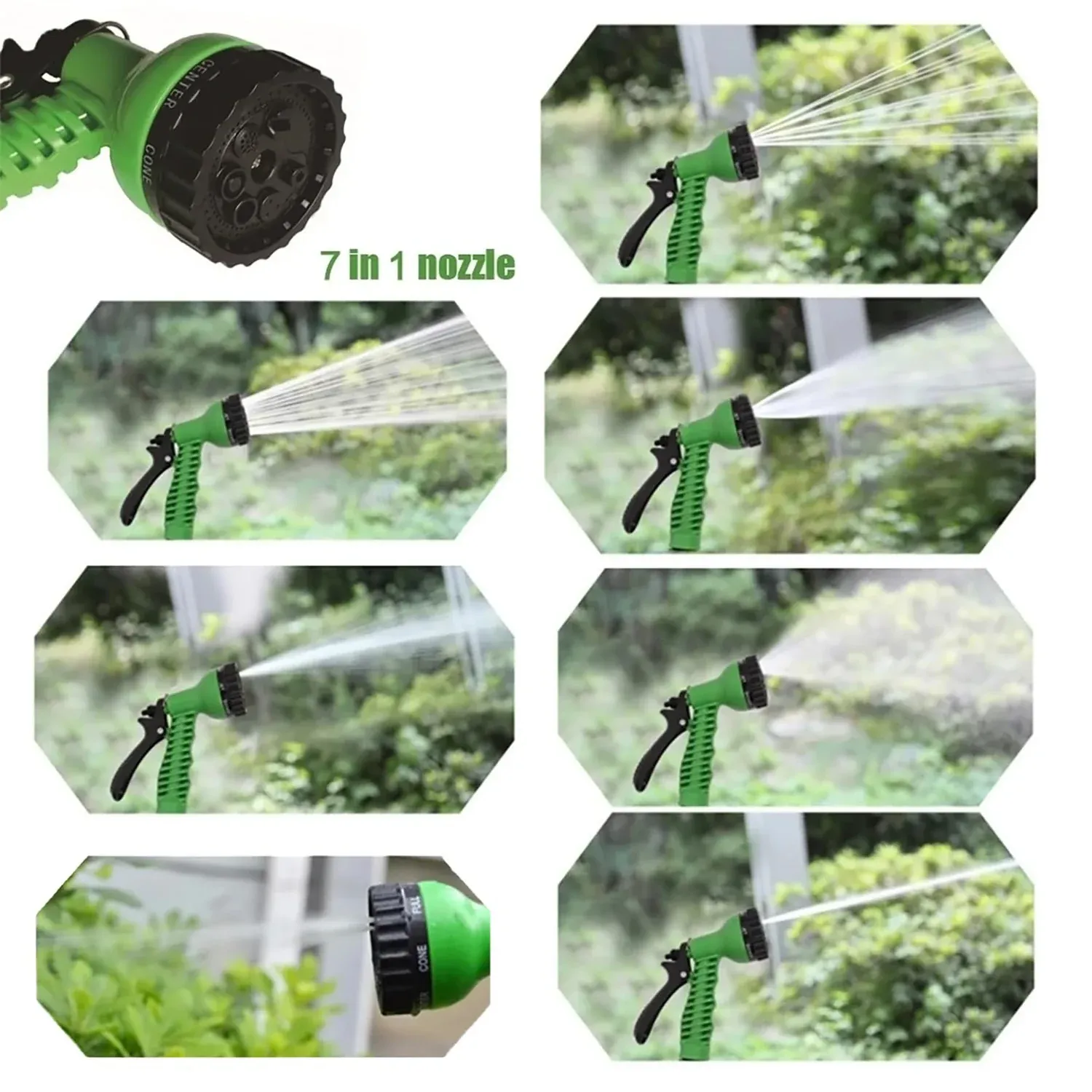 Garden Hose Spray Nozzle – Multi-Pattern with Flow Control - Detailed Feature View 7
