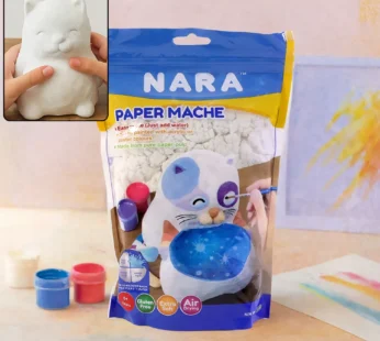 NARA Paper Mache Craft Dough Kit – DIY Sculpting, Painting & Air Dry Art Set for Kids