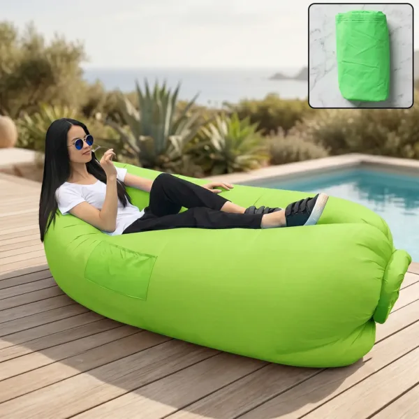 Inflatable Air Lounger Sofa for Outdoor Relaxing & Travel (1 Pc)