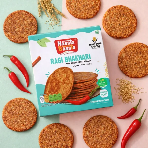 Naasta Baasta Ragi Bhakhari – Crispy Millet Based Ready to Eat Healthy Snack (200gm)