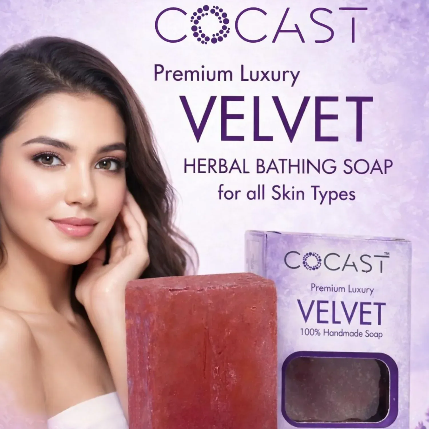COCAST Premium Luxury Velvet Touch Herbal Bathing Soap (100gm) - Detailed Feature View 2