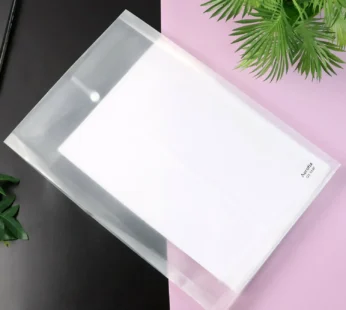 Mix Design Transparent Document Folder – A4 Size Clear File Protector (1 Pc)