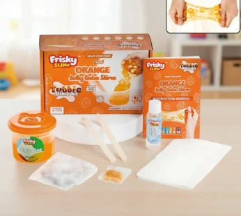 Orange Jelly Cube Slime Making Kit for Kids – DIY Tubbie Slime Kit with Activator