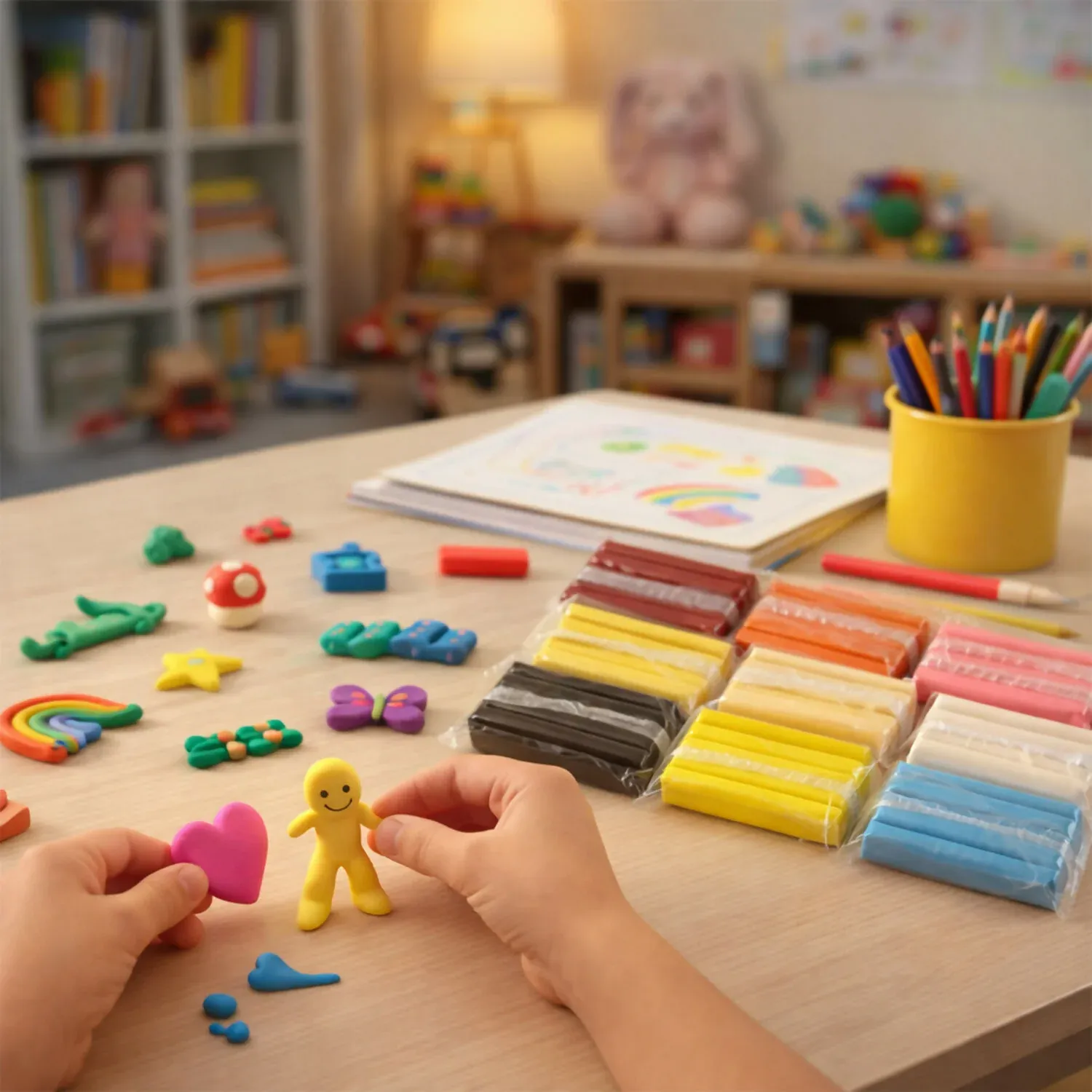 Kids Creative Modelling Clay – 24 Vibrant Bars DIY Craft Kit - Detailed Feature View 2