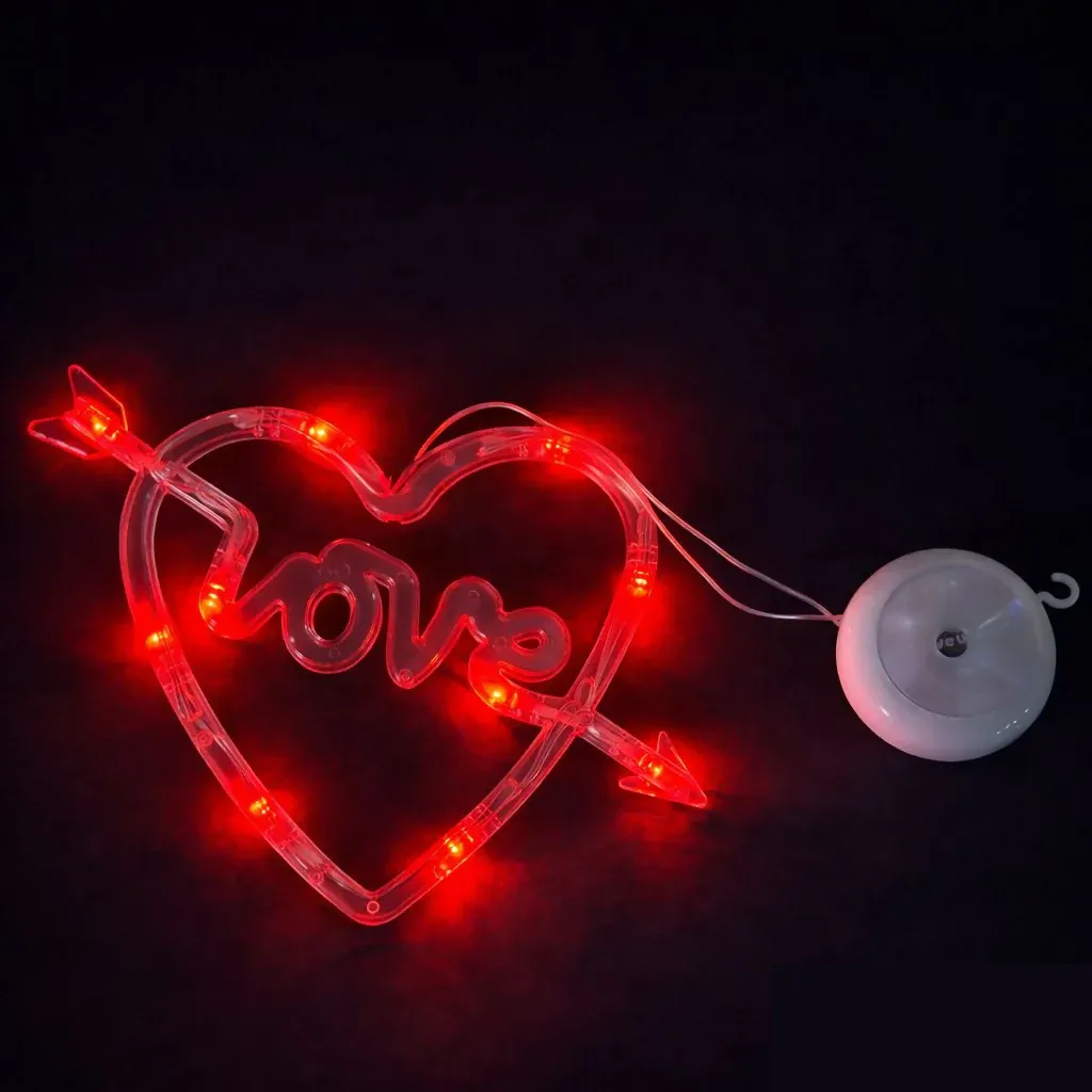 Heart Shape LED Love Hanging Light for Bedroom, Balcony & Decorative Lighting - Detailed Feature View 2
