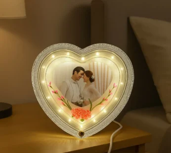 Heart Shape LED Photo Frame Lamp for Romantic Bedroom Decor with Photo Insert
