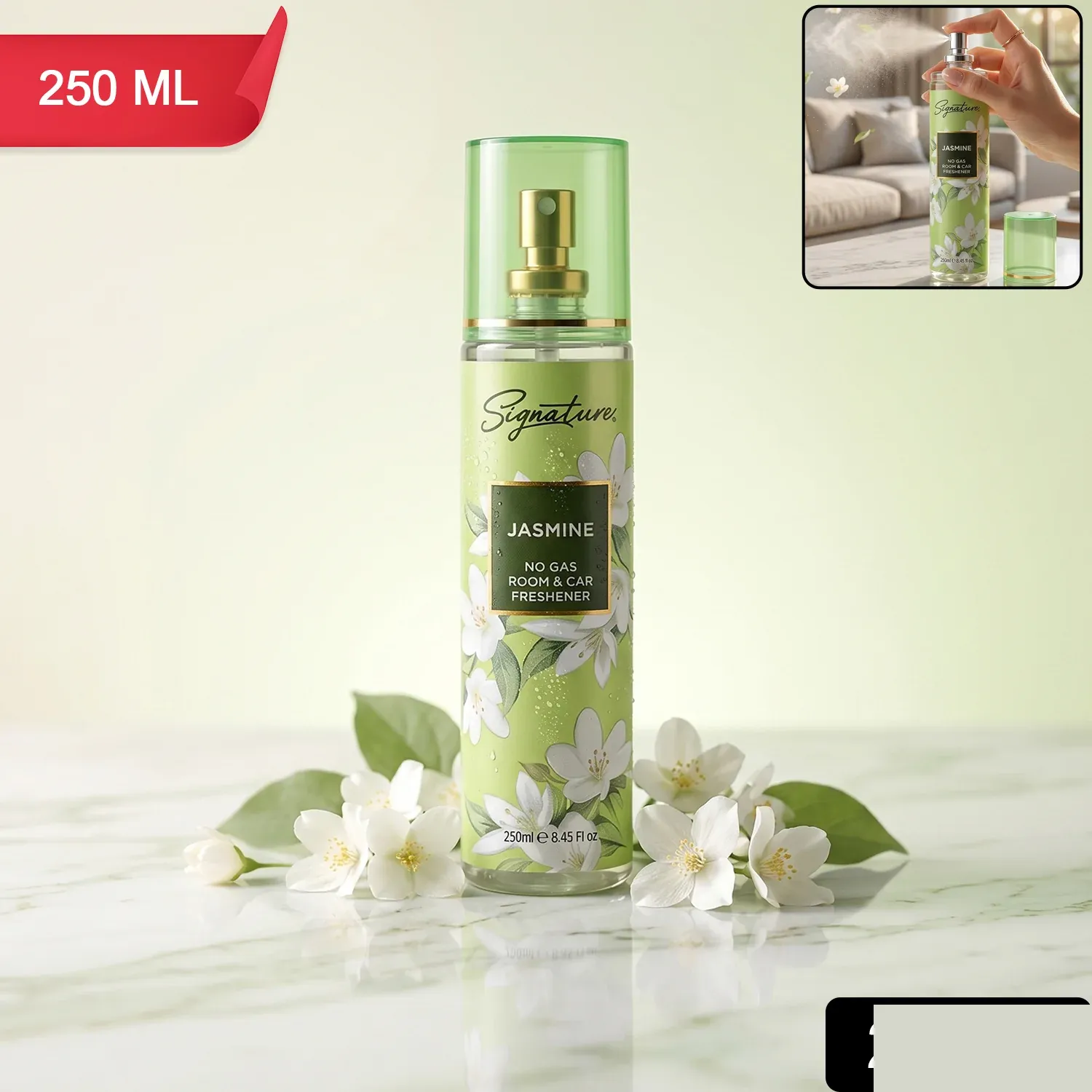 Jasmine Room & Car Freshener Spray – Long-Lasting Floral Fragrance - Detailed Feature View 1