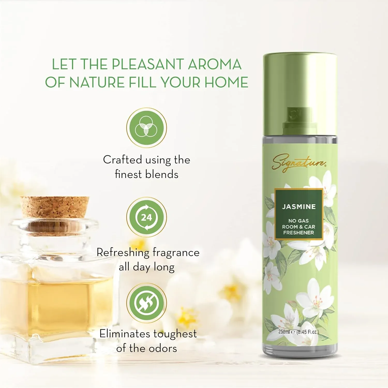 Jasmine Room & Car Freshener Spray – Long-Lasting Floral Fragrance - Detailed Feature View 6