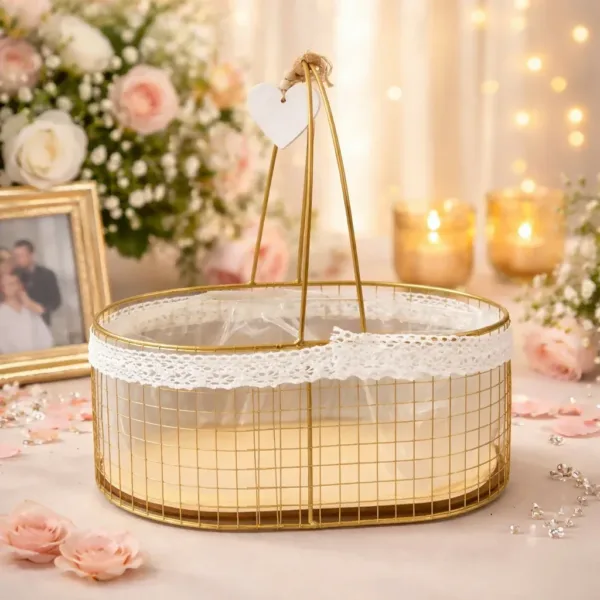 Metal Wire Storage Basket – Elegant Organisation with Handle