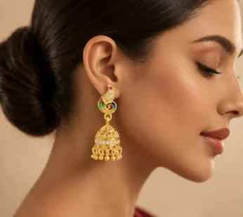 Stylish Peacock Design Party Wear Earrings