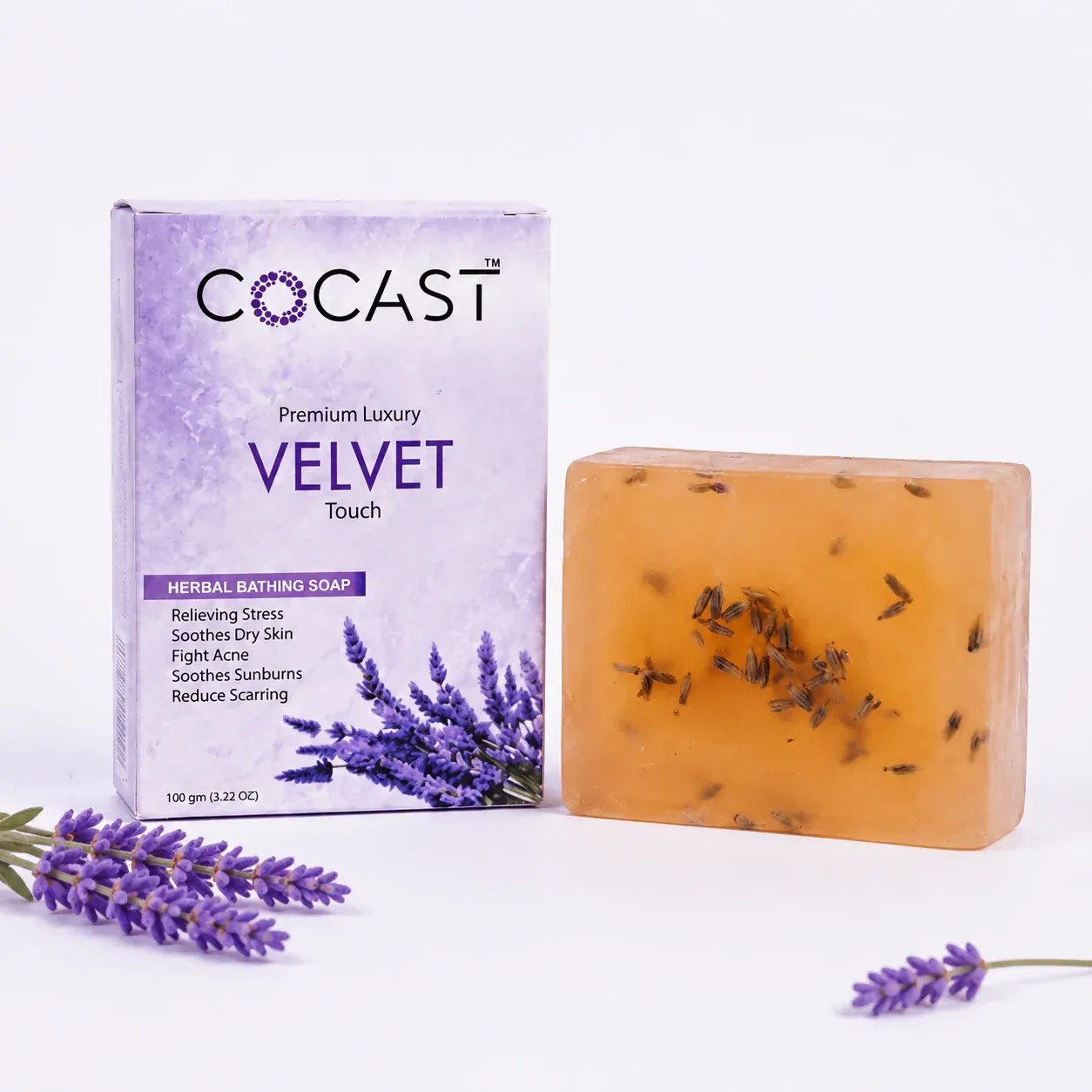 COCAST Premium Luxury Velvet Touch Herbal Bathing Soap (100gm) - Detailed Feature View 1