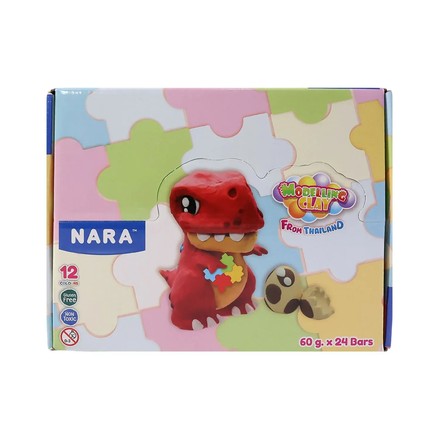 Nara 12 Color Modelling Clay Kit, Soft Creative Play Dough Set for Kids (60 Gm/24 Bars) - Detailed Feature View 4
