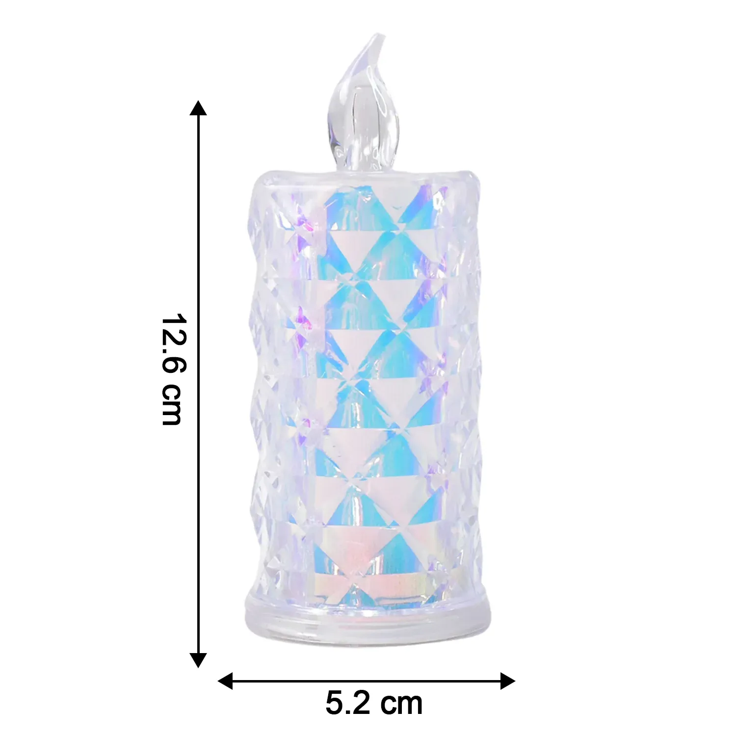 LED Flameless Candle Lights – Set of 3 Crystal Decorative Lights - Detailed Feature View 5