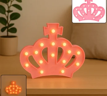 Crown LED Night Light – Battery Operated Decorative Lamp