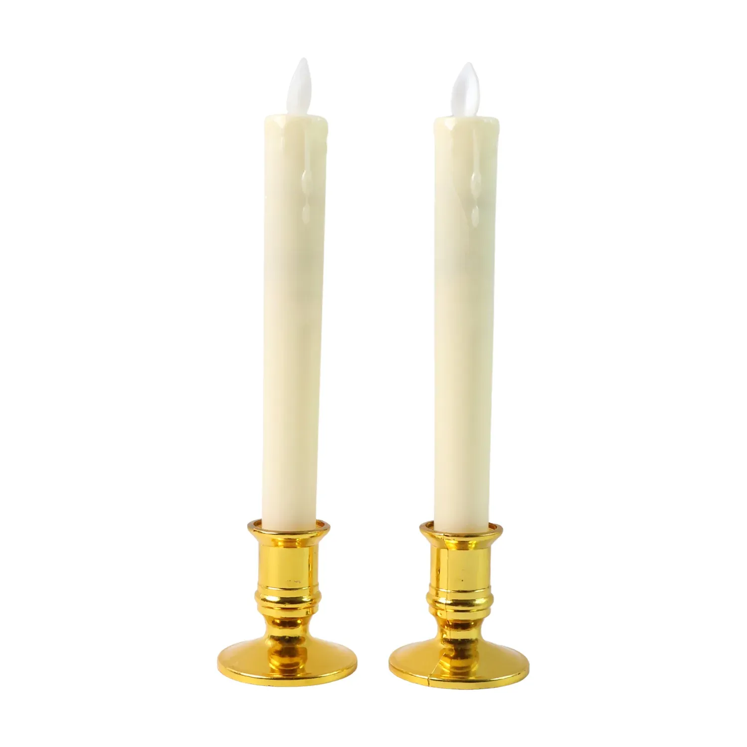 LED Flameless Taper Candles – Set of 2 Realistic Flickering Lights - Detailed Feature View 5