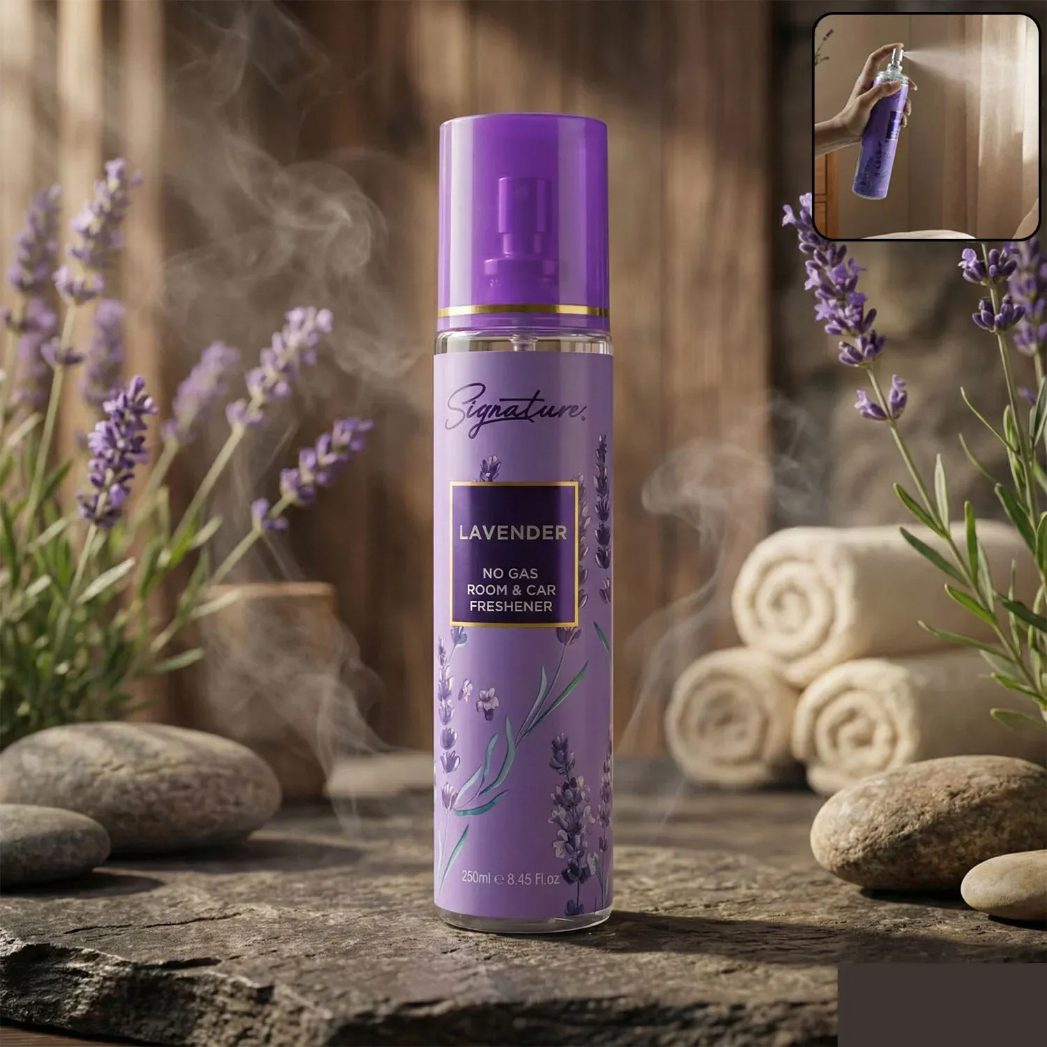 Premium Lavender Room & Car Freshener – No Gas 250ml Spray - Buy Online at Alikart