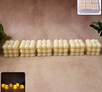 Decorative LED Bubble Candles (6 Pc / Set)