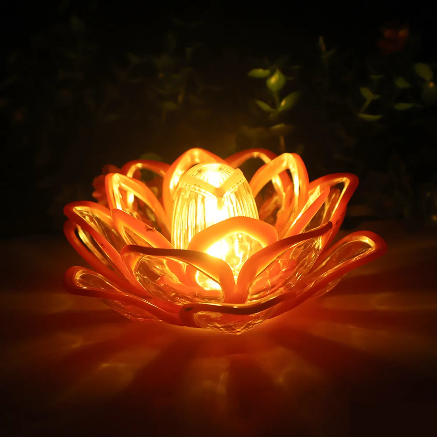 Lotus Shaped LED Flameless Candles – Set of 6 Decorative Lights - Detailed Feature View 3