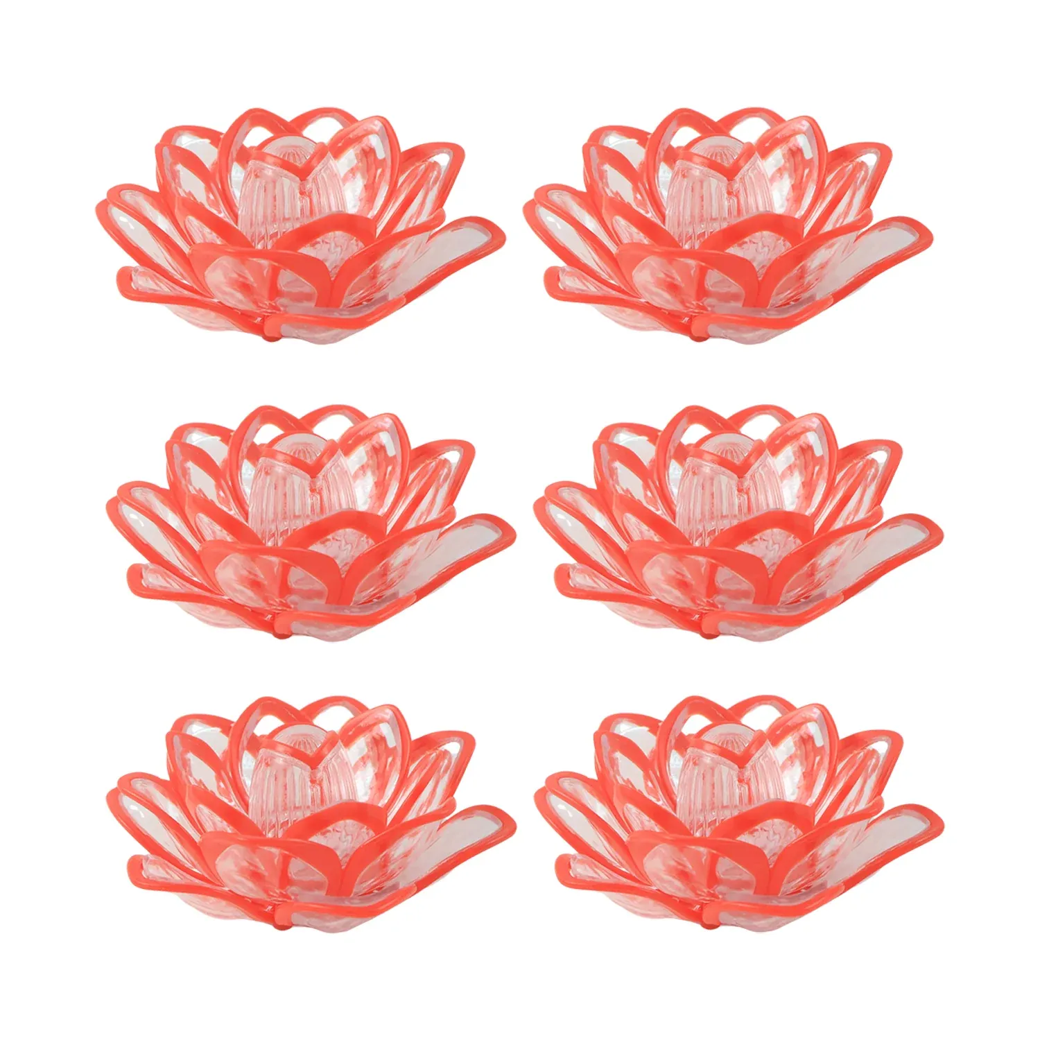 Lotus Shaped LED Flameless Candles – Set of 6 Decorative Lights - Detailed Feature View 4