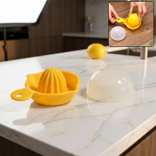 Yellow Manual Citrus Juicer – Hand Press Lemon & Orange Squeezer
