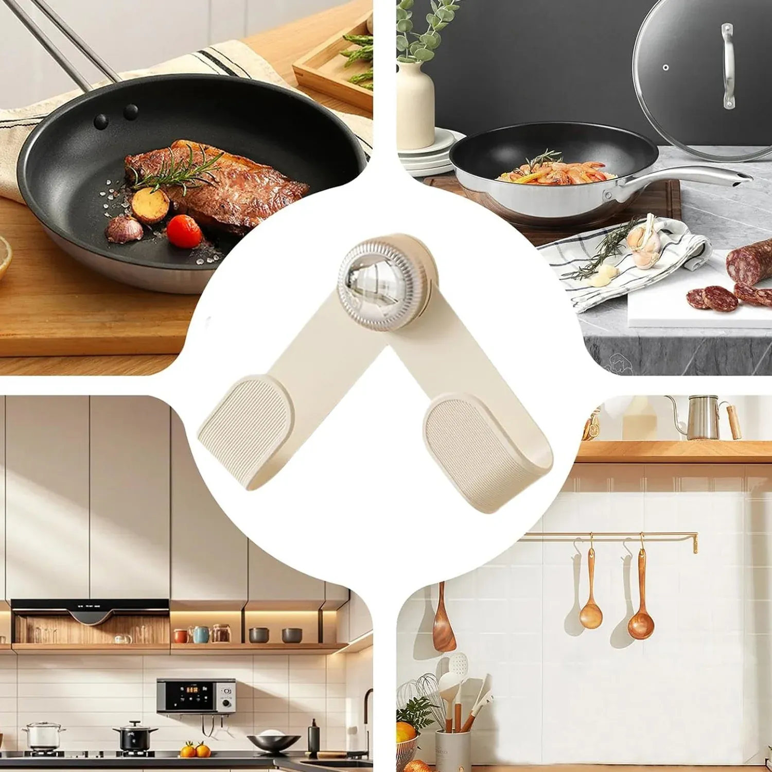Adjustable Kitchen Pot Lid Holder – Space-Saving & Heat Resistant - Detailed Feature View 4