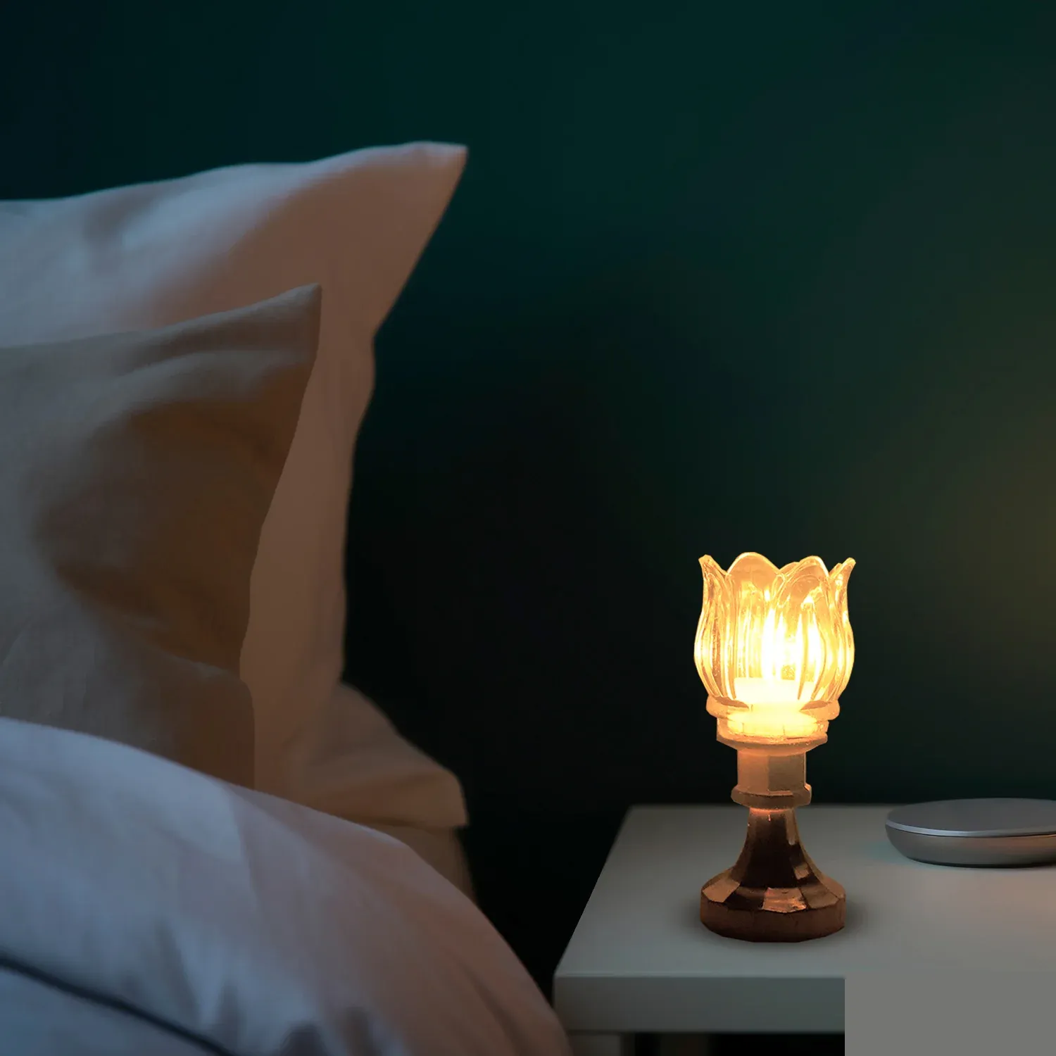 Premium Lotus Shaped LED Decorative Lamp with Stand - Detailed Feature View 5