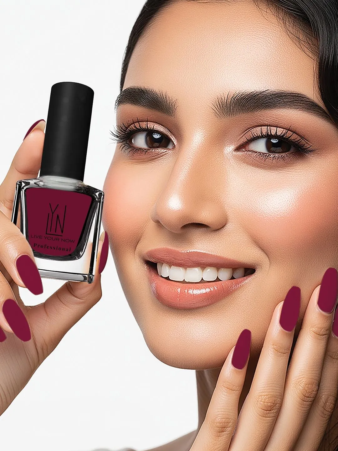 LYN LIVE YOUR NOW Long Lasting Fast Dry Nail Polish - Velvet Berry-12 ml - Detailed Feature View 3