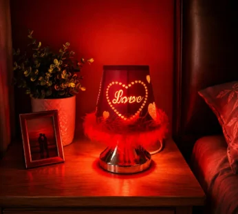 Love Heart LED Table Lamp for Bedroom and Romantic Home Decor (Color may vary 1 PC)